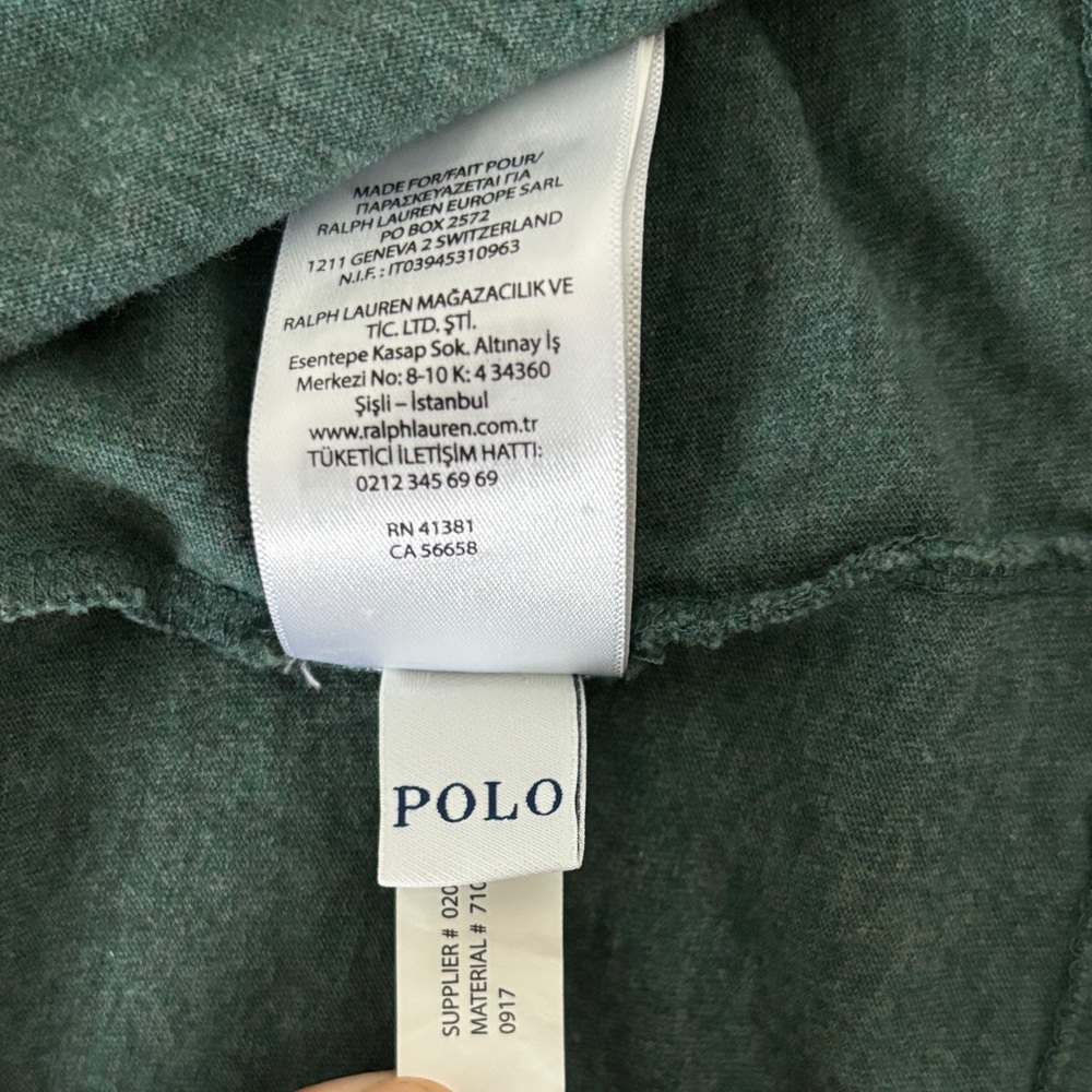 Polo by Ralph Lauren Men's Forest Green Long Sleeve Tee 100% Cotton Size M - Picture 11 of 13